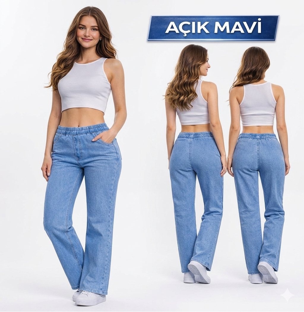 geniş paça palazzo jean – buz mavi geniş paça palazzo jean – buz mavi